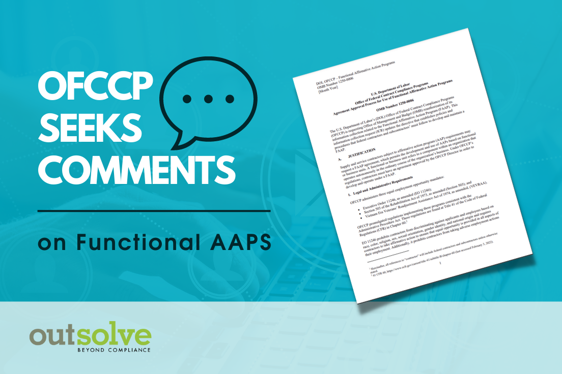 OFCCP Seeks Comments on FAAP Directive Updates