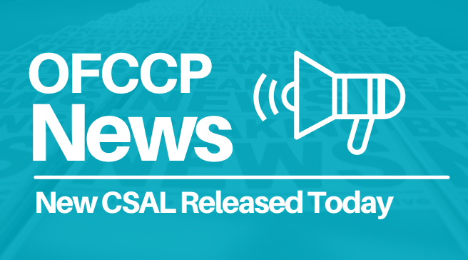 OFCCP Releases New Corporate Scheduling Announcement List