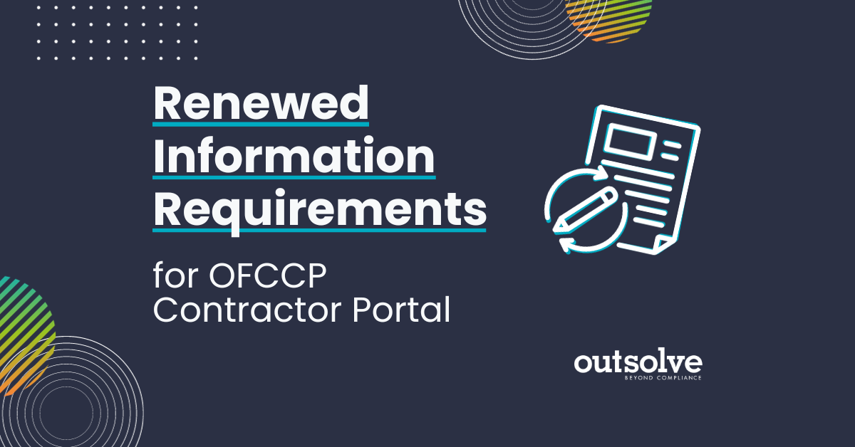 OFCCP Proposes Renewal of Information Collection Requirements of the Contractor Portal